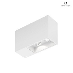ceiling luminaire PLANO 2.0 - LED 2 flames, cardanic swivelling IP20, mat, traffic white dimmable