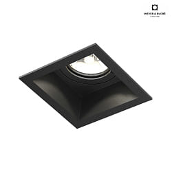 Apparecchio da incasso a soffitto PLANO 1-Lampadina IP44, nero dimmerabile