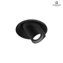 Recessed spot BLIEK ROUND 1.0 PAR16, GU10 max. 12W, rotatable, swivelling, black
