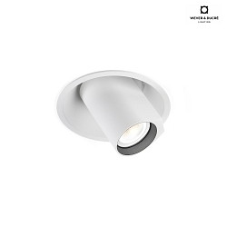 Recessed spot BLIEK ROUND 1.0 PAR16, GU10 max. 12W, rotatable, swivelling, white
