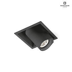 Recessed spot BLIEK SQUARE 1.0 PAR16, GU10 max. 12W, rotatable, swivelling, black