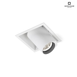 Recessed spot BLIEK SQUARE 1.0 PAR16, GU10 max. 12W, rotatable, swivelling, white