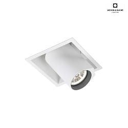 LED Einbaustrahler BLIEK SQUARE 1.0, 350/500mA, 7/10W 4000K, CRi >90, drehbar, schwenkbar, wei