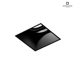 recessed spotlight STRANGE TRIMLESS 1.0 - LED 1 flame, square, flush, cardanic swivelling IP20, mat, deep black dimmable