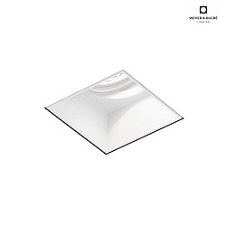 recessed spotlight STRANGE TRIMLESS 1.0 - LED 1 flame, square, flush, cardanic swivelling IP20, mat, traffic white dimmable