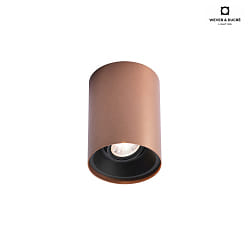 Plafoniera SOLID 1.0 controllabile da DALI, regolabile IP20, rame, nero dimmerabile