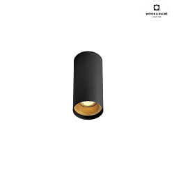 Plafoniera SOLID BIJOU 1.0 rigido IP20, oro, nero dimmerabile