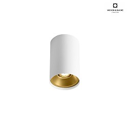 ceiling luminaire SOLID PETIT 2.0 cylindrical, cardanic swivelling IP20, mat, traffic white dimmable