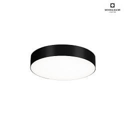LED Wall /Ceiling luminaire ROBY 2.6, IP44,  26.5cm, dimmable, white, 18W 3000K, black