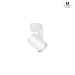 Lampada da parete e soffitto SQUBE ON BASE 1-Lampadina, girevole GU10 IP20, Bianco dimmerabile