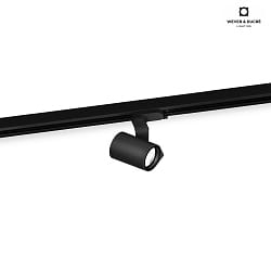 LED 3-Phasen-Strahler SQUBE ON TRACK 2.0, 12W 2700K, inkl. Adapter, schwarz