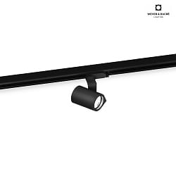 LED 3-Phasen-Strahler SQUBE ON TRACK 3.0, 20W 3000K, inkl. Adapter, schwarz