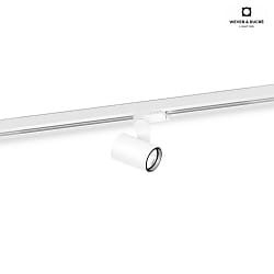 LED 3-Phasen-Strahler SQUBE ON TRACK 3.0, 20W 3000K, inkl. Adapter, wei