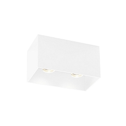 Plafoniera BOX 2.0 2-Lampadine, angolare, indietro GU10 IP20, Bianco dimmerabile