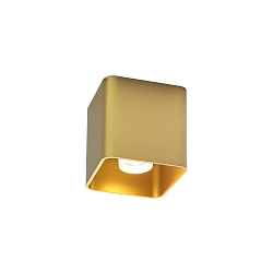 Plafoniera DOCUS 1.0 Forma di cubo, indietro GU10 IP20, Oro dimmerabile