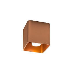 Plafoniera DOCUS 1.0 Forma di cubo, indietro GU10 IP20, Rame dimmerabile