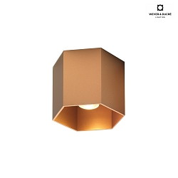 Ceiling luminaire HEXO 1.0 PAR16, GU10 max. 12W, copper