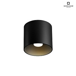 Downlight RAY 1.0 - PAR16 cilindrico, senza riflettore GU10 IP20, opaco, nero jet dimmerabile