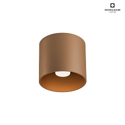 Downlight RAY 1.0 - PAR16 cilindrico, senza riflettore GU10 IP20, rame dimmerabile
