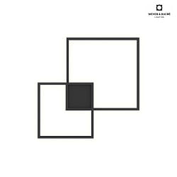 Lampada da parete e soffitto VENN 1.0 2 elemento, angolare, indiretto IP20, opaco, nero jet dimmerabile