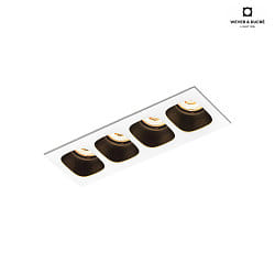 Downlight PIRRO 4.0 4-Lampadine IP20, nero, bianco dimmerabile