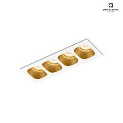 Downlight PIRRO 4.0 4-Lampadine IP20, oro, bianco dimmerabile