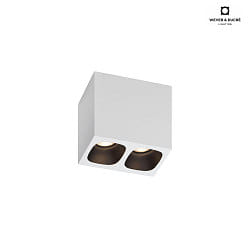 Downlight PIRRO 2.0 2-Lampadine IP20, nero, bianco dimmerabile