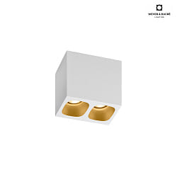 Downlight PIRRO 2.0 2-Lampadine IP20, oro, bianco dimmerabile