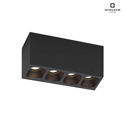 Downlight PIRRO 4.0 4-Lampadine IP20, nero dimmerabile