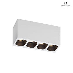 Downlight PIRRO 4.0 4-Lampadine IP20, nero, bianco dimmerabile