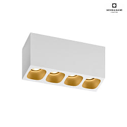 Downlight PIRRO 4.0 4-Lampadine IP20, oro, bianco dimmerabile