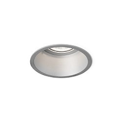 Downlight DEEPER 1.0 rotondo, indietro GU10 IP20, Argento dimmerabile