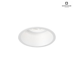 recessed spotlight DEEPER 1.0 PAR16 round, rigid, set back GU10 IP20, mat, traffic white dimmable