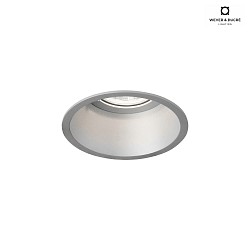 recessed spotlight DEEPER 1.0 - LED rigid, multipower, with wire springs IP20, white aluminum dimmable