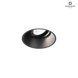 ceiling recessed luminaire DEEP ADJUST PETIT 1.0 TRIMLESS flush, cardanic swivelling IP20, mat, deep black dimmable