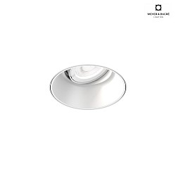 ceiling recessed luminaire DEEP ADJUST PETIT 1.0 TRIMLESS flush, cardanic swivelling IP20, mat, traffic white dimmable