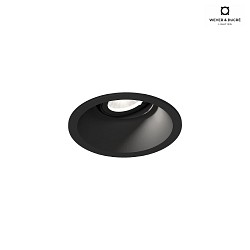 ceiling recessed luminaire DEEP ADJUST PETIT 1.0 with leaf springs, cardanic swivelling IP20, mat, deep black dimmable