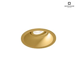 ceiling recessed luminaire DEEP ADJUST PETIT 1.0 with leaf springs, cardanic swivelling IP20, gold dimmable