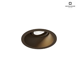 ceiling recessed luminaire DEEP ADJUST PETIT 1.0 with leaf springs, cardanic swivelling IP20, bronze dimmable