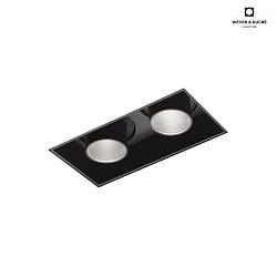 LED Recessed spot SNEAK TRIMLESS 2.0, 350/500mA, 2x 7/10W 2700K, CRi >90, black