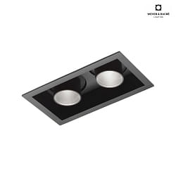 LED Recessed spot SNEAK TRIM 2.0, 350/500mA, 2x 7/10W 2700K, CRi >90, black