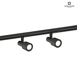 1-phase track spot SARA 1.0, GU10 max. 12W, black