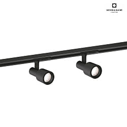 LED 1-Phasen-Schienenstrahler SARA 1.0, 8W 3000K, dimmbar, schwarz