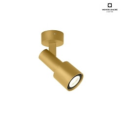 Lampada da parete e soffitto SARA ON BASE 1.0 - PAR16 inclinabile GU10 IP20, oro dimmerabile