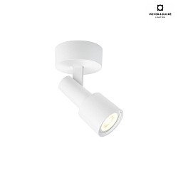 Lampada da parete e soffitto SARA ON BASE 1.1 - PAR16 rotazione cardanica GU10 IP20, opaco, bianco traffico dimmerabile