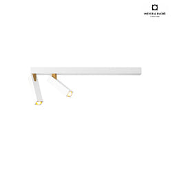 Luminaire de plafond MICK 2.0  2 flammes IP20, or, blanche gradable
