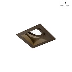 ceiling recessed luminaire PLANO PETIT 1.0 - LED 1 flame, cardanic swivelling, with wire springs IP20, bronze dimmable