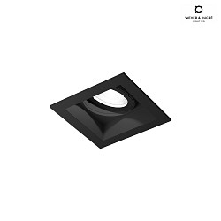 ceiling recessed luminaire PLANO PETIT 1.0 - LED 1 flame, cardanic swivelling, with wire springs IP20, mat, deep black dimmable
