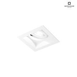 ceiling recessed luminaire PLANO PETIT 1.0 - LED 1 flame, cardanic swivelling, with wire springs IP20, mat