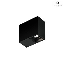 ceiling luminaire PLANO PETIT 1.0 - LED 1 flame, cardanic swivelling IP20, mat, deep black dimmable